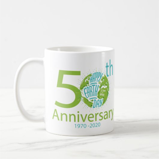 Earth Day 50e Jubileum Koffiemok (Links)
