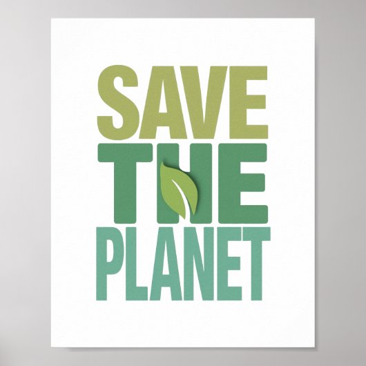 Earth Day Activisme en klimaatverandering Art Poster (Voorkant)