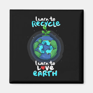 Earth Day Awareness - Leer Recyclen Love Earth Day Magneet