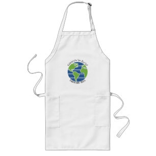 Earth Day Blue Green Wereldbol Map Planet Lang Schort