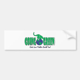 Earth Day Cats/go Green Bumpersticker