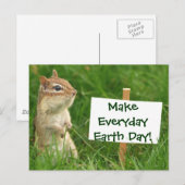 Earth Day Chipmunk Briefkaart (Voorkant / Achterkant)