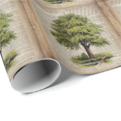 Earth Day ECO woordenboek print  eikenboom Cadeaupapier (Rol Hoek)