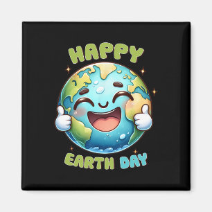 Earth Day Elke dag Retro  Mannen Vrouwen Kinder N Magneet