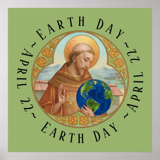 Earth Day en St. Francis van het Poster van Assisi (Voorkant)