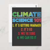 Earth Day Environment Climate Change Scientist Briefkaart (Voorkant / Achterkant)