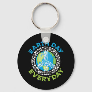Earth Day Everyday Peace Earth Animals Mannen Vrou Sleutelhanger