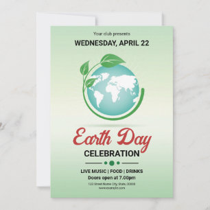 Earth Day Flyer-Sjabloon Kaart