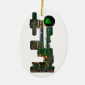 Earth Day Go Green Keramisch Ornament (Voorkant)