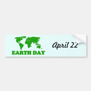Earth Day Grass Map Bumpersticker