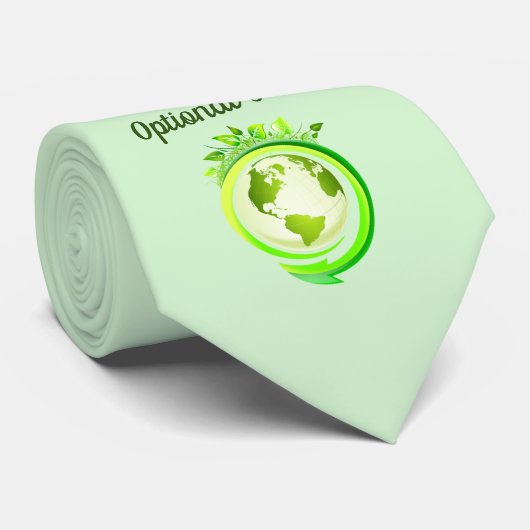 Earth Day Green Planet Stropdas (Opgerold)