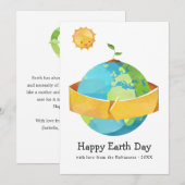 Earth Day Greep Feestdagenkaart (Voorkant / Achterkant)