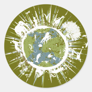 Earth Day Groene Stickers