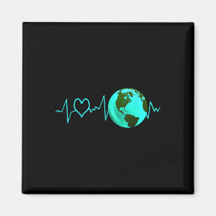 Earth Day Heartbeat Recycling Climate Change Actio Magneet