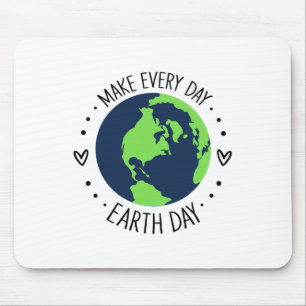 Earth Day Herstel Aarde Bloemen Kunst Red de plane Muismat