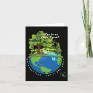 Earth Day Herstel onze aarde Bescherm de oceaanwet Kaart