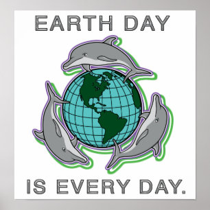 "Earth Day is Elke dag" Poster/Afdruk Poster