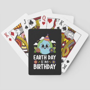 Earth Day is mijn Natuur op Birthday Funny Planet Pokerkaarten