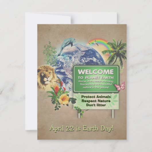 Earth Day Kaart 🌱 (Voorkant)
