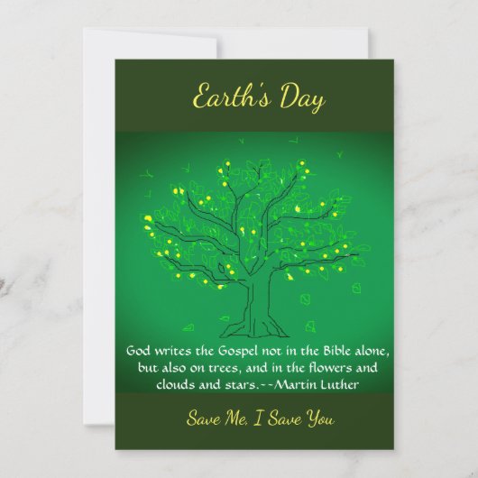 Earth' Day-Kaart Kaart (Voorkant)