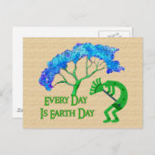 Earth Day Kokopelli Briefkaart (Voorkant / Achterkant)
