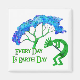 Earth Day Kokopelli Magneet