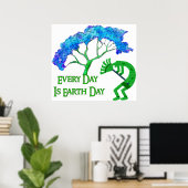 Earth Day Kokopelli Poster (Thuiskantoor)