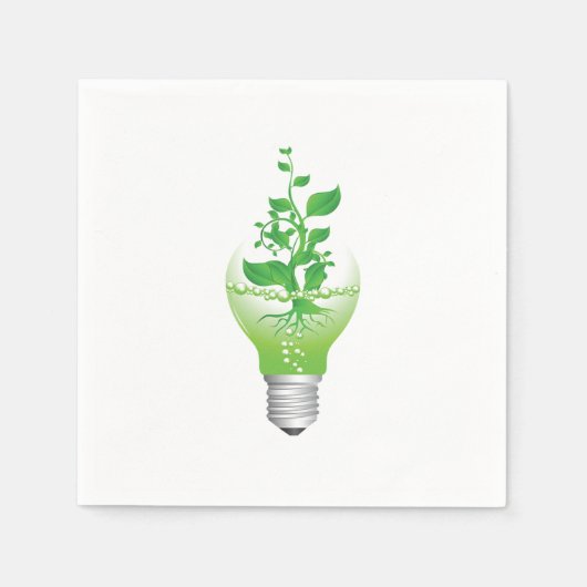 Earth Day Lightbulb Papieren servetten (Voorkant)