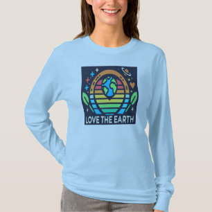 Earth Day Long Sleeve Duurzame Aarde Liefde T-shirt