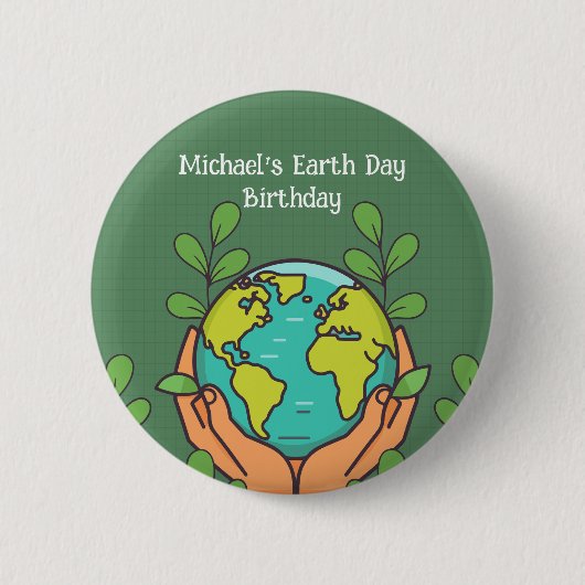 Earth Day Party Ronde Button 5,7 Cm (Voorkant)