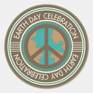 Earth Day Party Stickers  Milieu