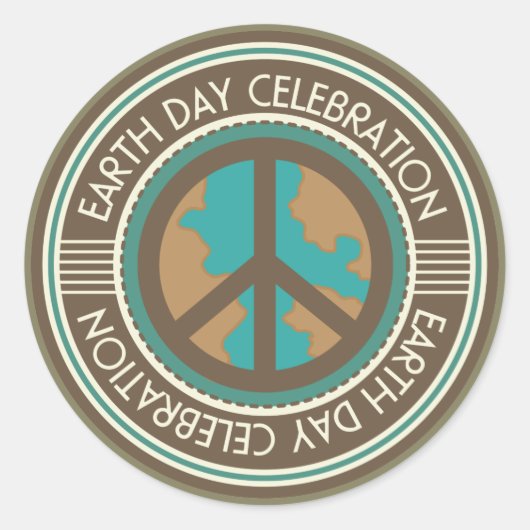Earth Day Party Stickers  Milieu (Voorkant)