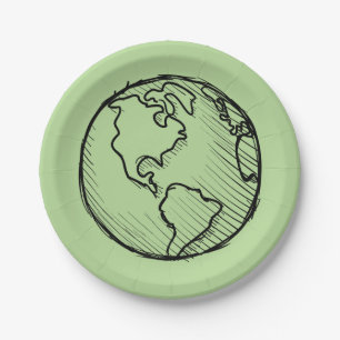 Earth Day Planet-Borden en partijaanbod Papieren Bordje