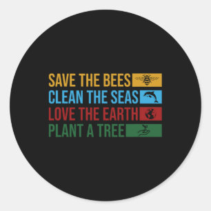 Earth Day Planet Milieuwetenschappen Red de Be Ronde Sticker