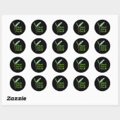 Earth Day Plant wat goede zaailing zwart Ronde Sticker (Vel)