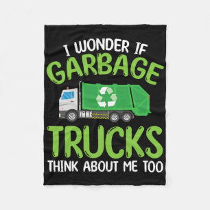 Earth Day Recyclen Garge Truck Funny Boys Peuter Fleece Deken