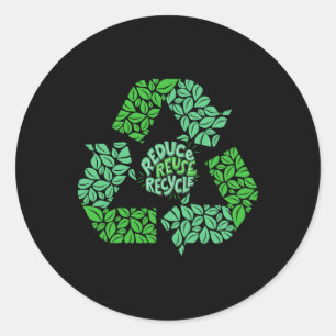 Earth Day Recyclen Logo Recycling Gift 1 Ronde Sticker