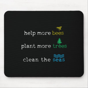 Earth Day - Red de bijen Zeeen en Plant bomen shi Muismat
