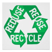 Earth Day Reductie hergebruik Recyclen Mobius Loop Perfect Poster (Voorkant)