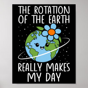 Earth Day Rotation of the Earth maakt echt mijn da Poster