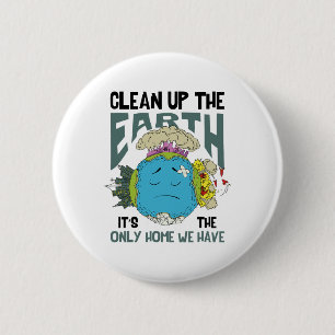 Earth Day Save Earth Er is geen planeet Ronde Button 5,7 Cm