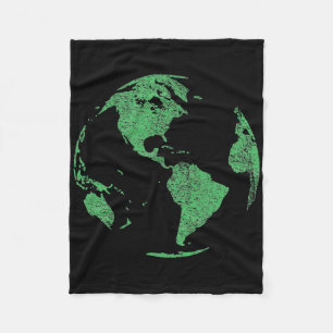 Earth Day Save Our Planet Climate Change Wereldbol Fleece Deken