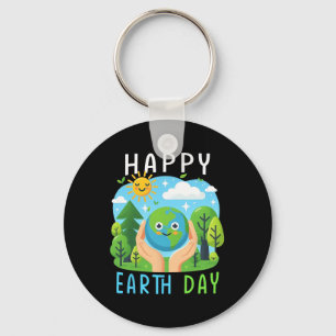 Earth Day Save the Planet Schattigee Dag van de Aa Sleutelhanger