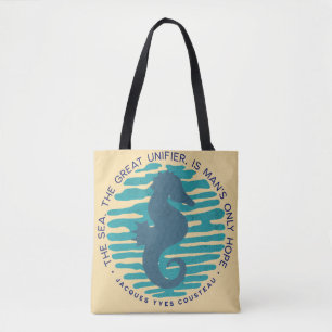 Earth Day, Seahorse en Waves, Clean the Ocean Draagtas