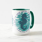 Earth Day, Seahorse en Waves, Clean the Ocean Mok (Voorkant rechts)
