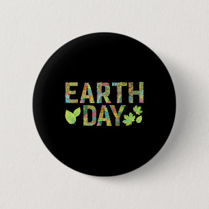 Earth Day Shirt Schattige Earth Day Mannen Vrouwen Ronde Button 5,7 Cm