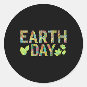 Earth Day Shirt Schattige Earth Day Mannen Vrouwen Ronde Sticker