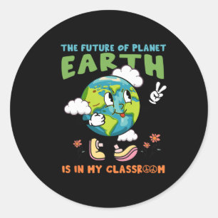 Earth Day Shirt Teacher Environment Day Recyclen E Ronde Sticker