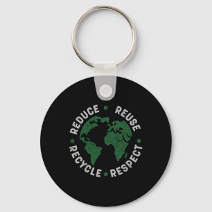 Earth Day Shirt Teacher Environment Day Recyclen E Sleutelhanger