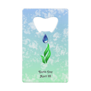 Earth Day Sleutelhanger Bottle Open Kredietkaart Flessenopener
